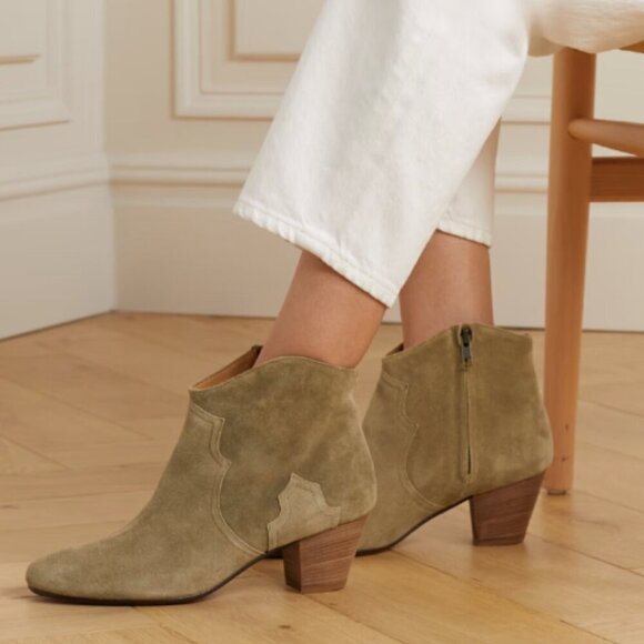 Isabel Marant Etoile Dicker Suede Ankle Boots - Picture 1 of 10